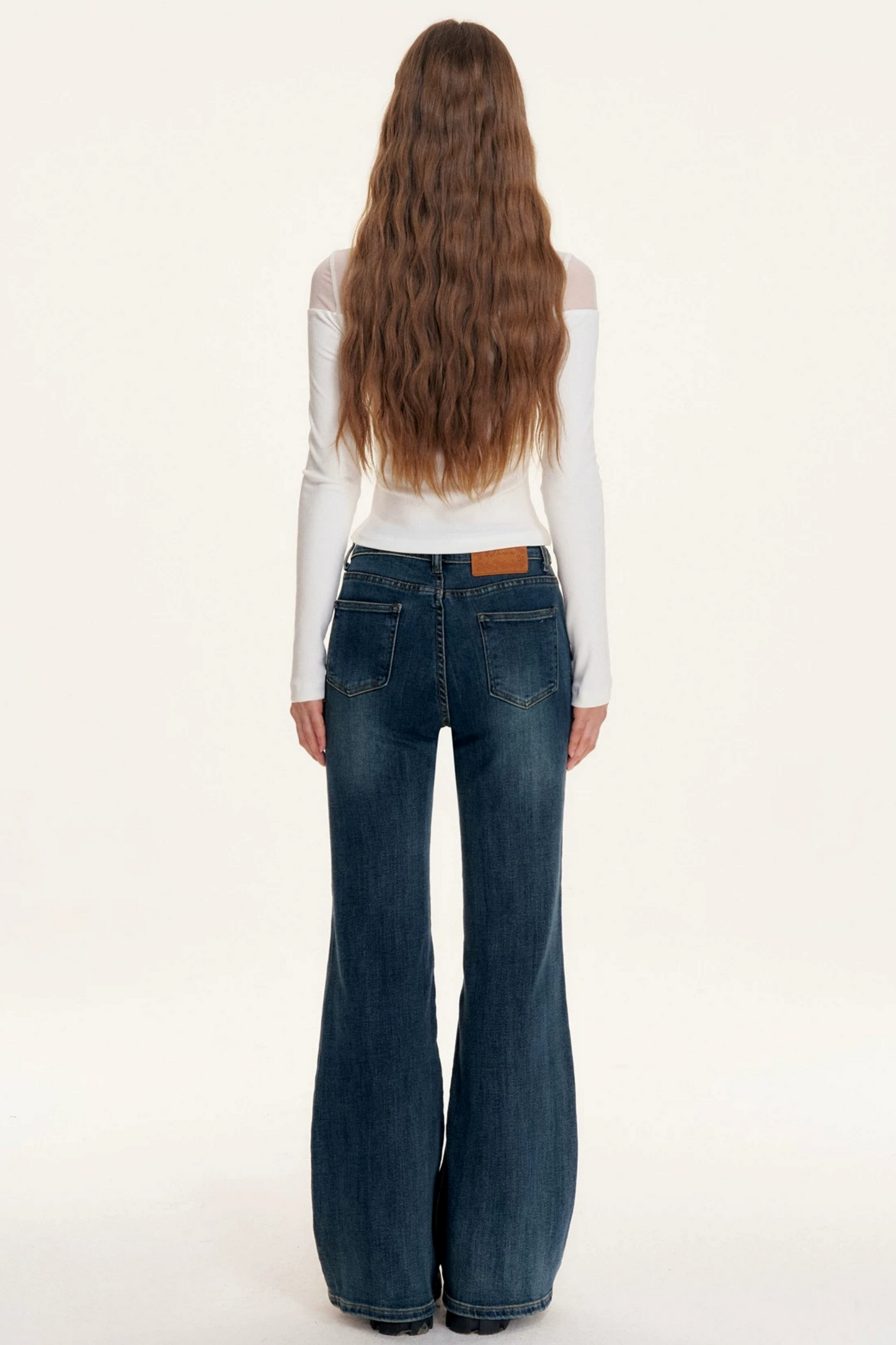 Asymmetrical Flare Jeans