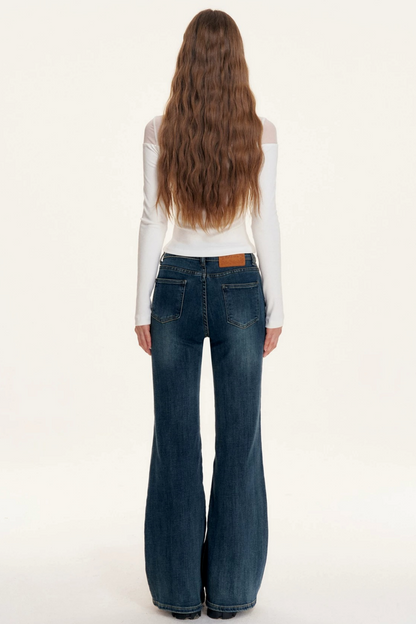 Asymmetrical Flare Jeans