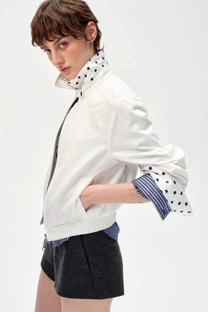 Vintage Contrast Polka Dot Jacket