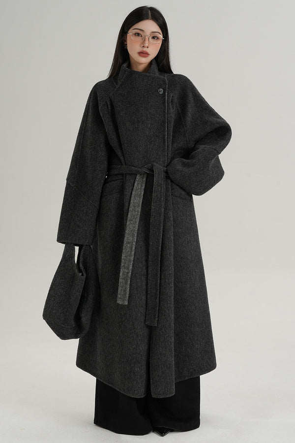 Woolen Elegance Long Jacket