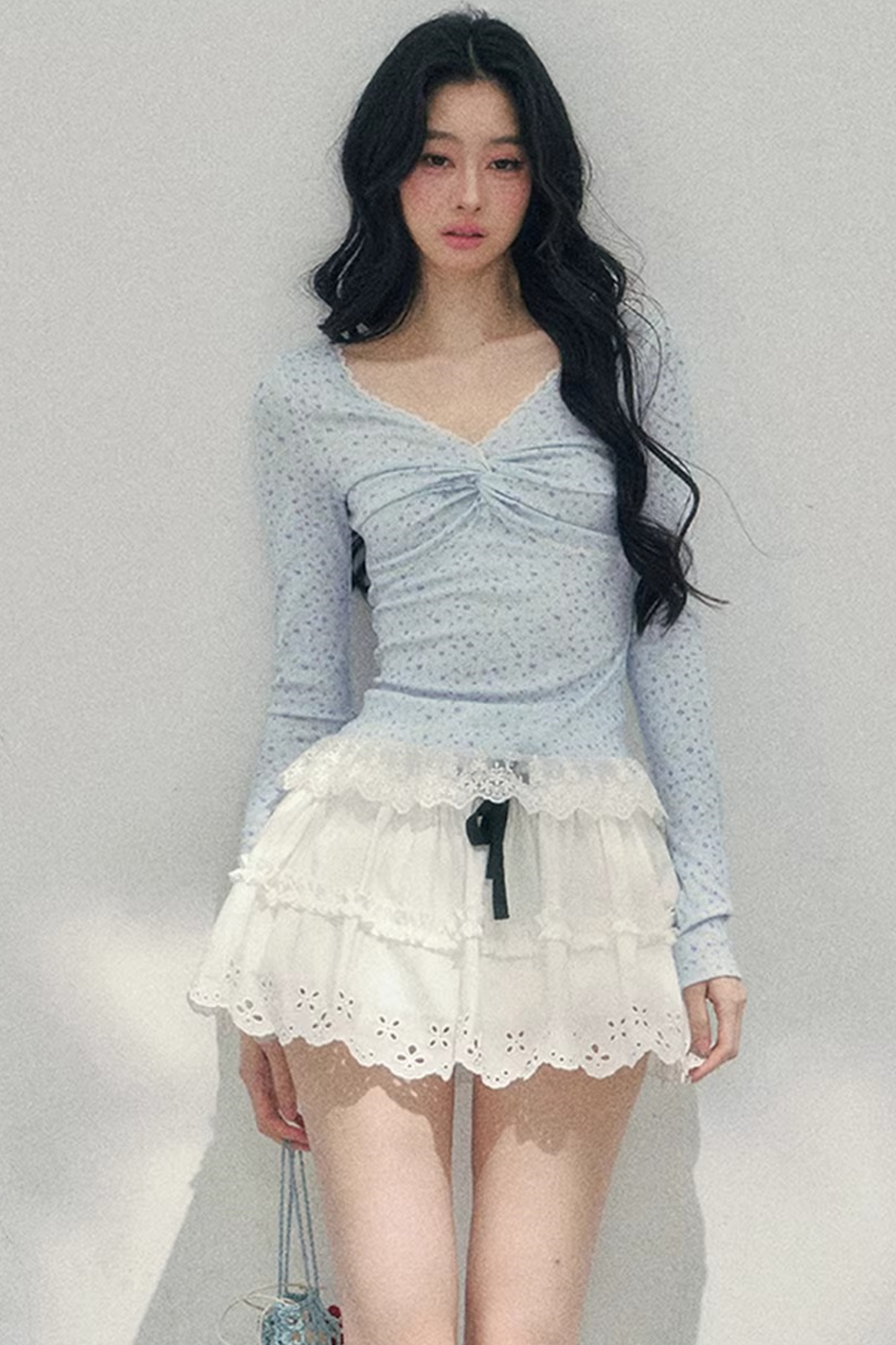 Spring White Half-Skirt