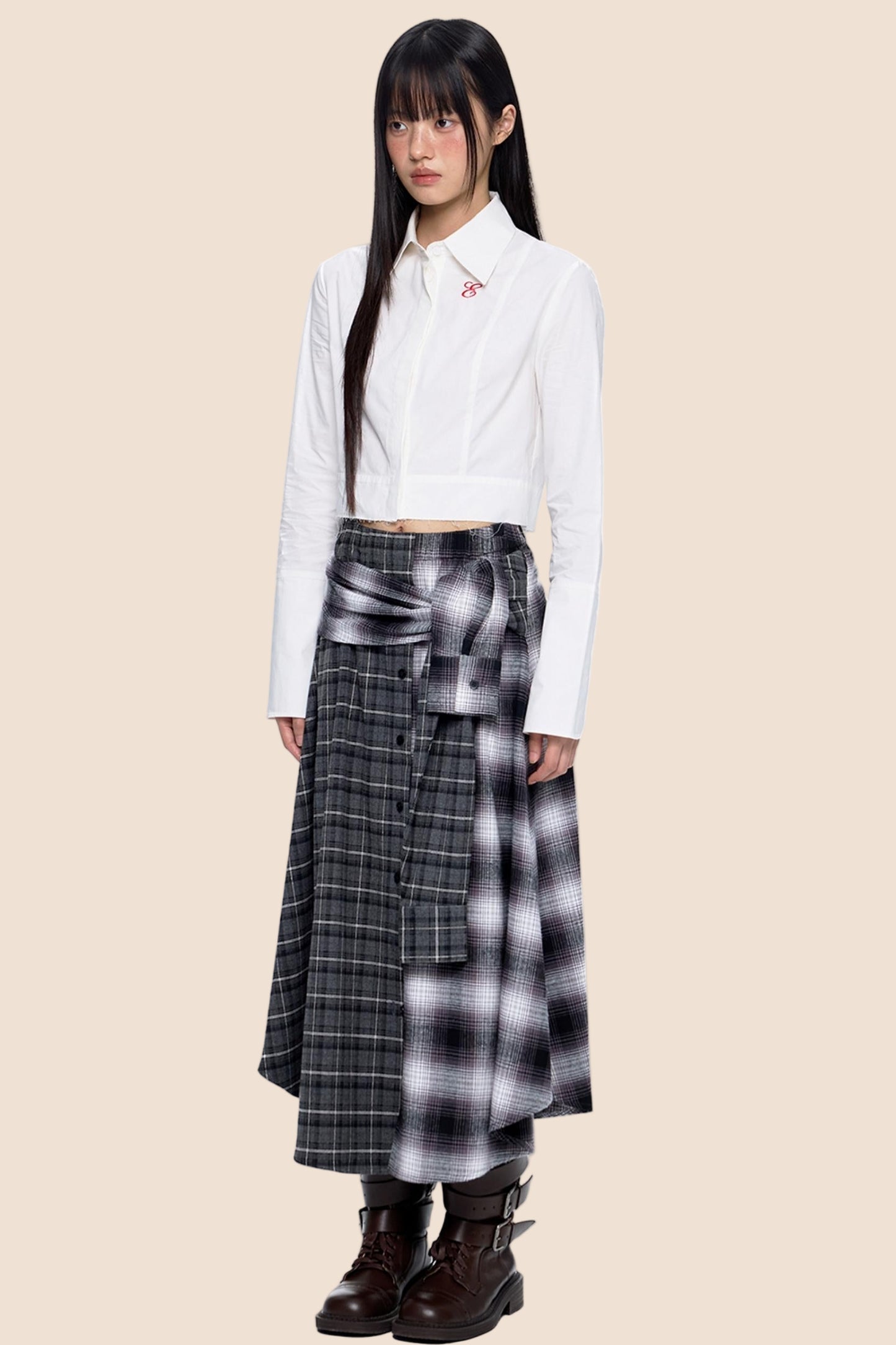 Autumn A-Line Gray Skirt