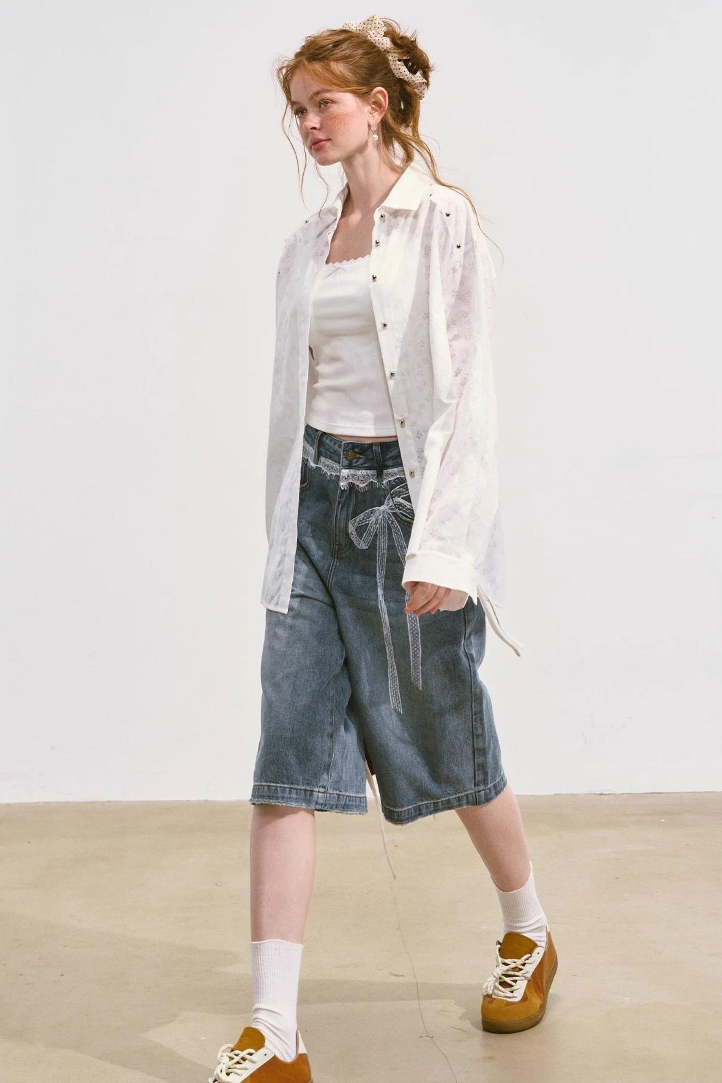Summer Wide-Leg Denim Pants