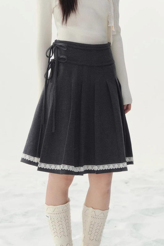 Late Love Letter Woolen Skirt