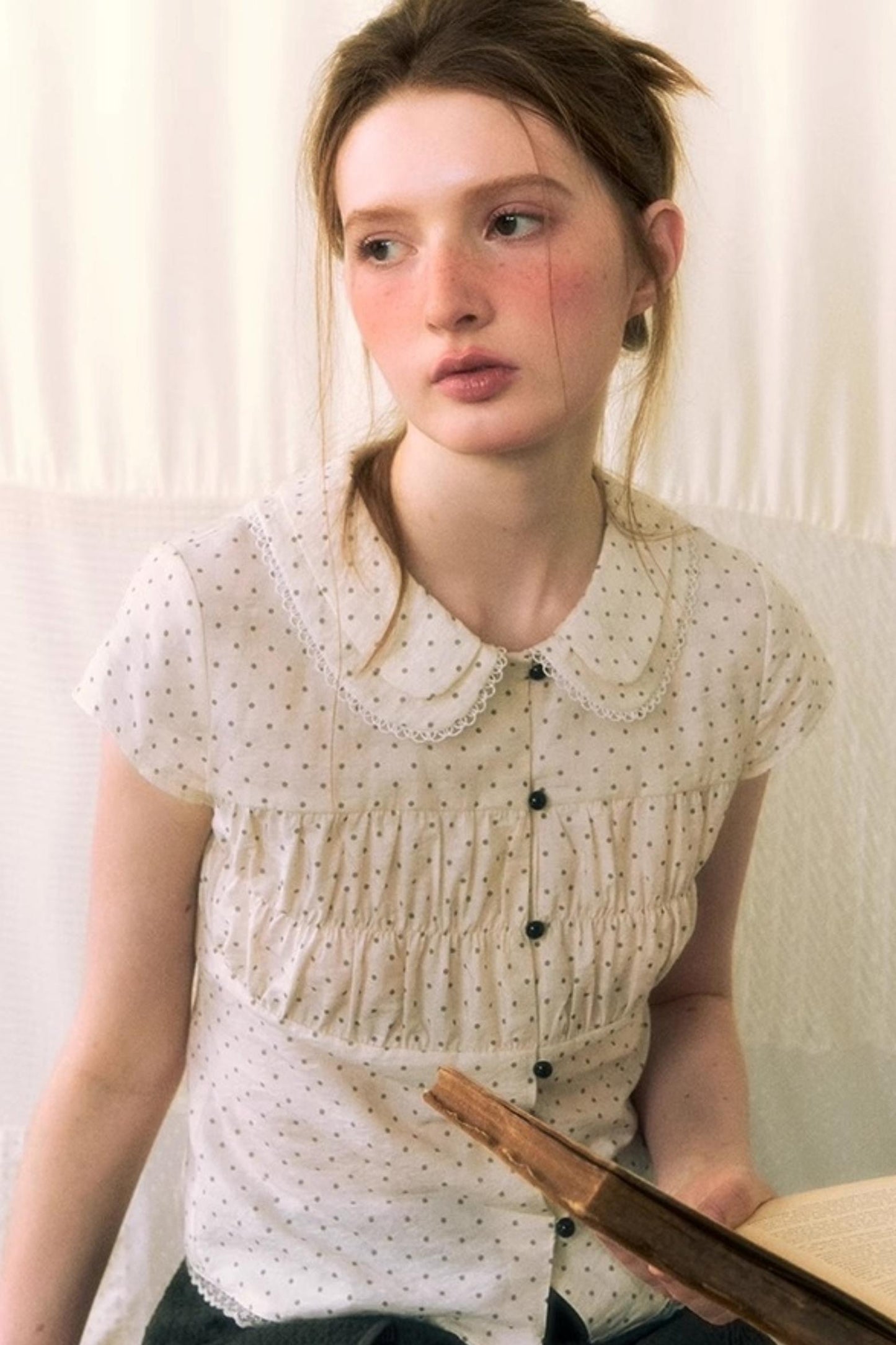 Nap Dot Mesh Culottes Set-Up