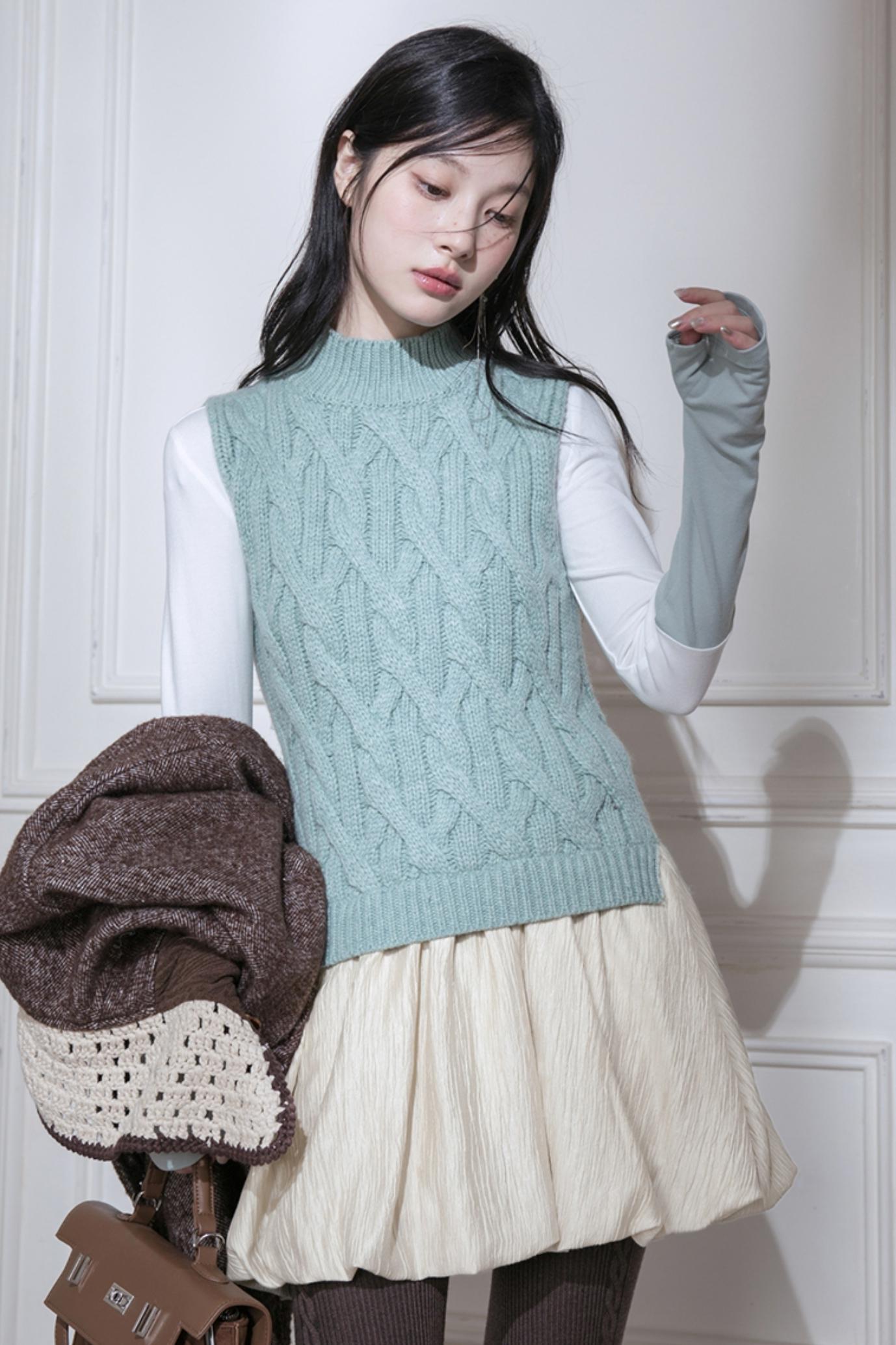 Afternoon Lake Wool Puff Dress