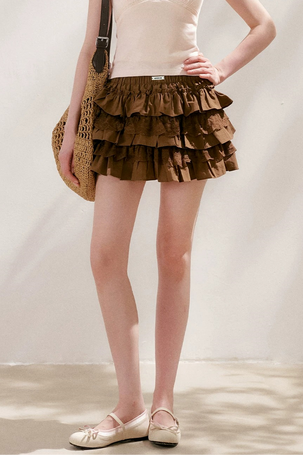 Cotton Lace A-Line Skirt