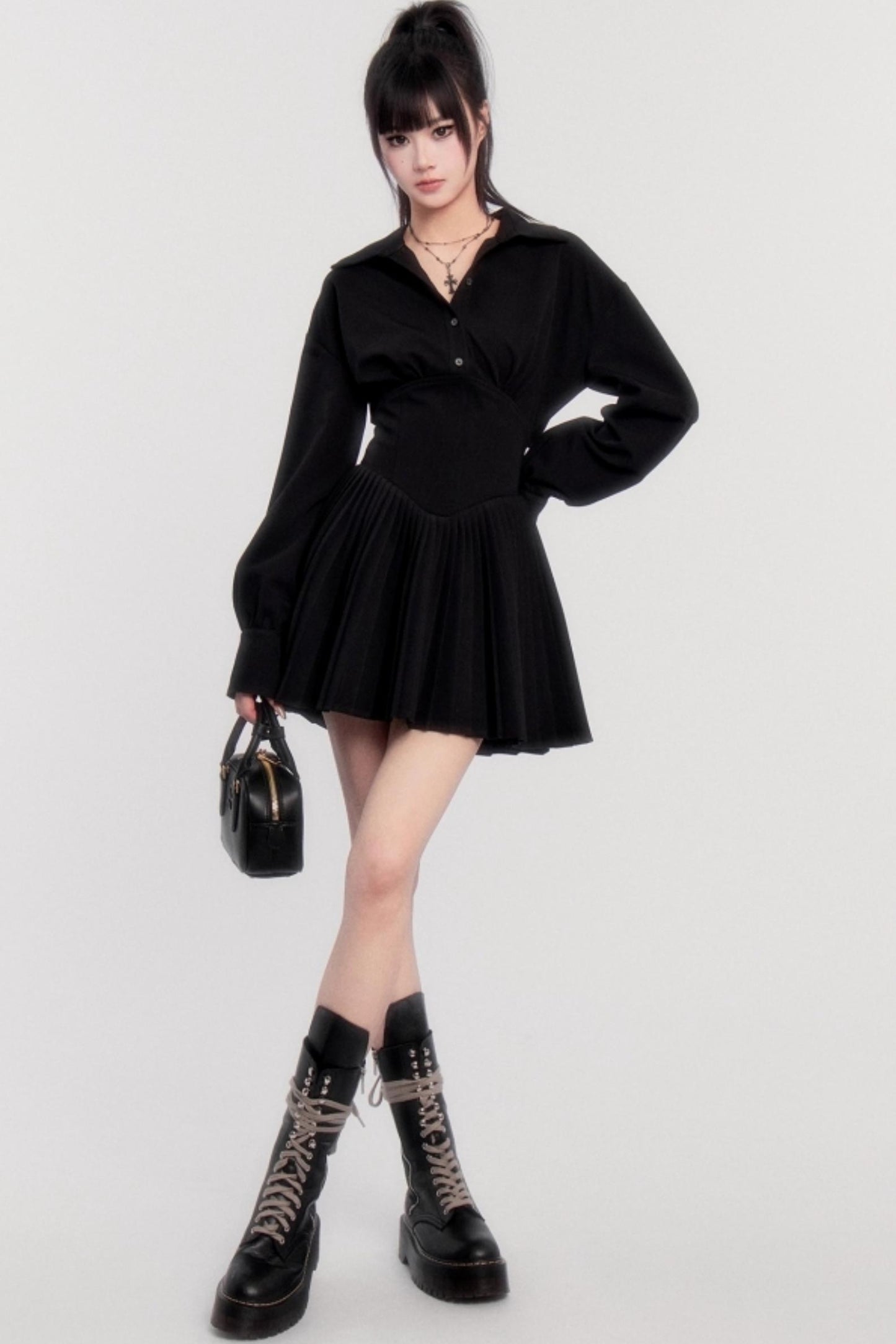 Revival French Pleated Dress