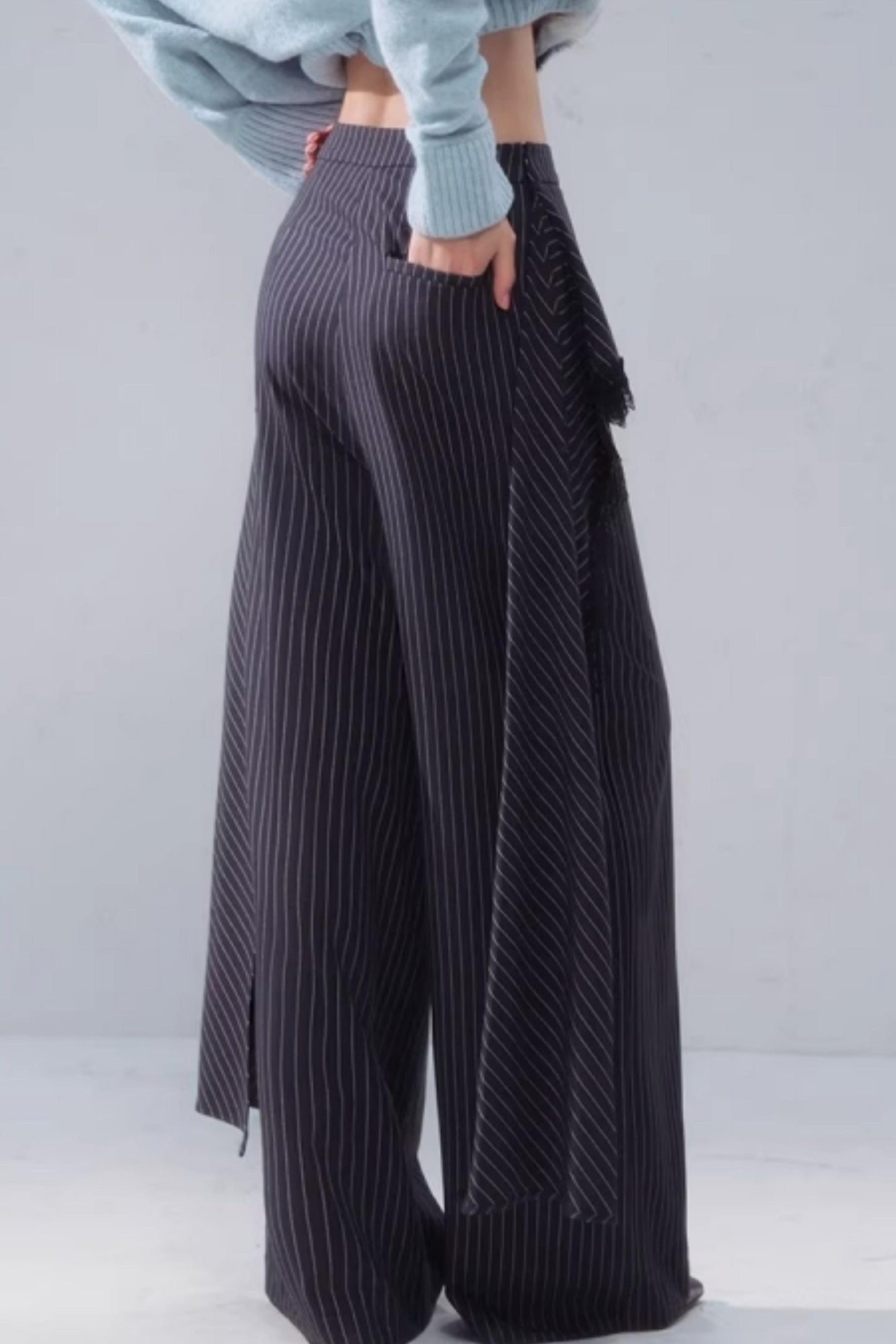 Echo Striped Lace Pants