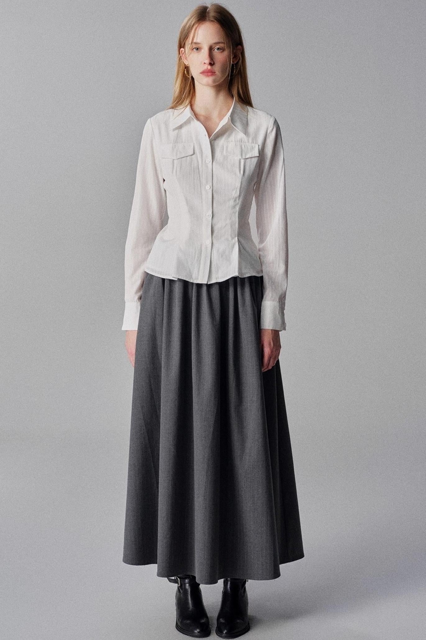 Seas Lyocell White Slimming Shirt