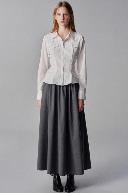 Seas Lyocell White Slimming Shirt