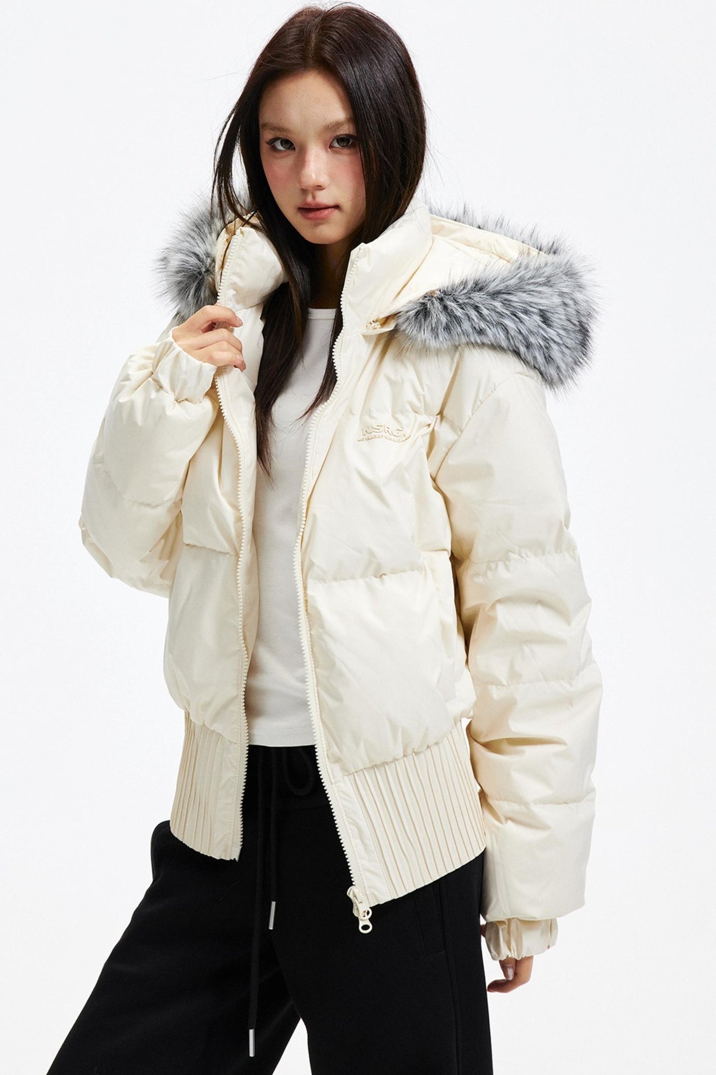 Hooded Fur Collar Down Jacket