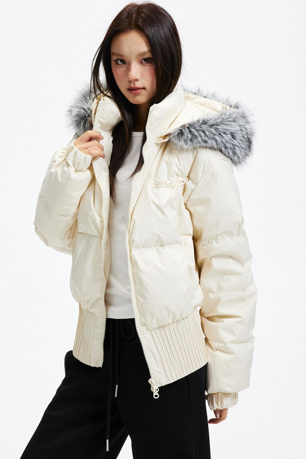 Hooded Fur Collar Down Jacket