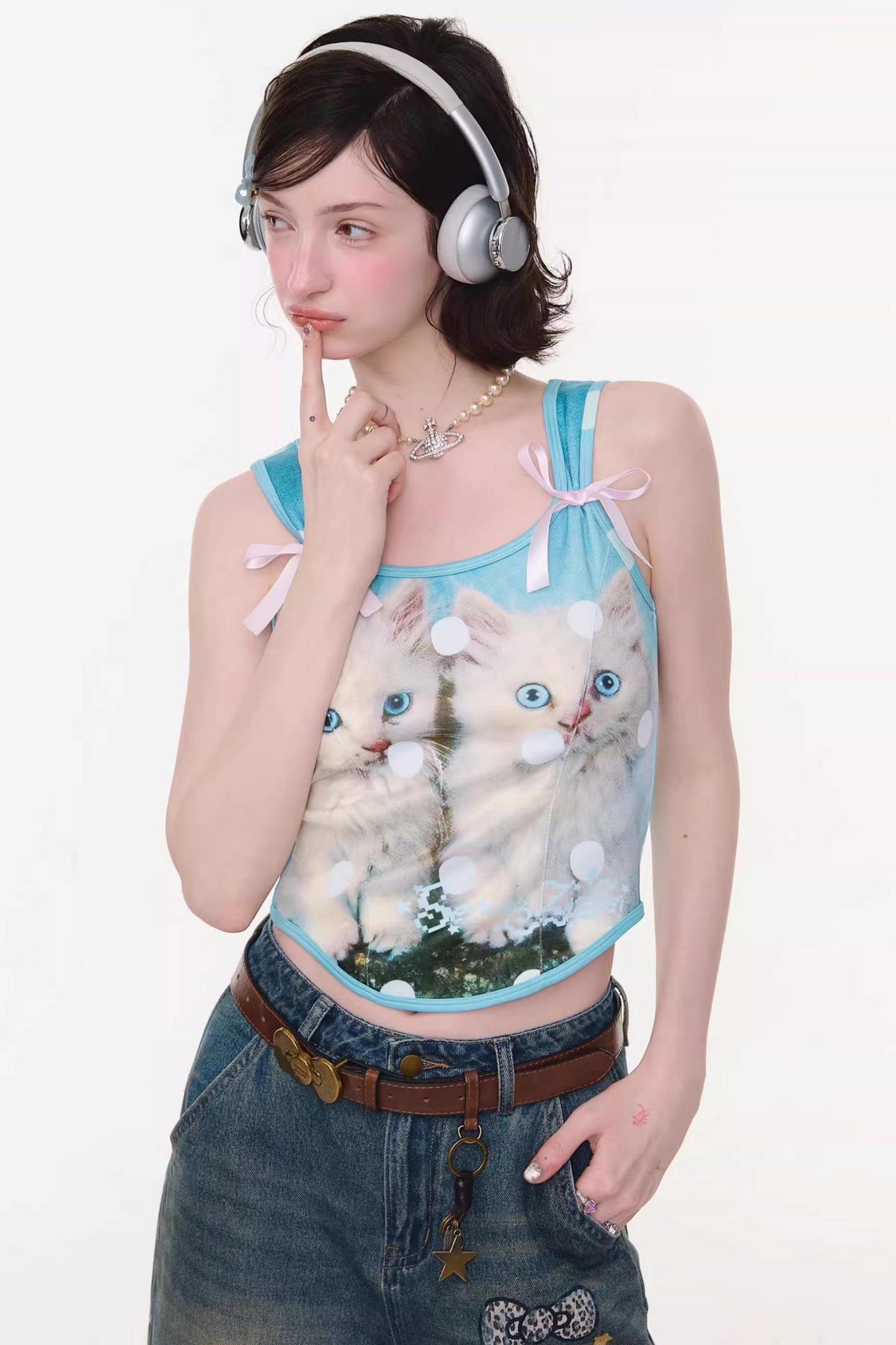 Soft Candy Polka Dot Top