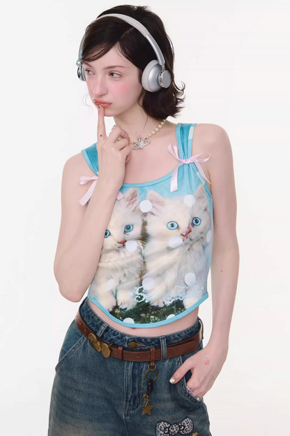 Soft Candy Polka Dot Top