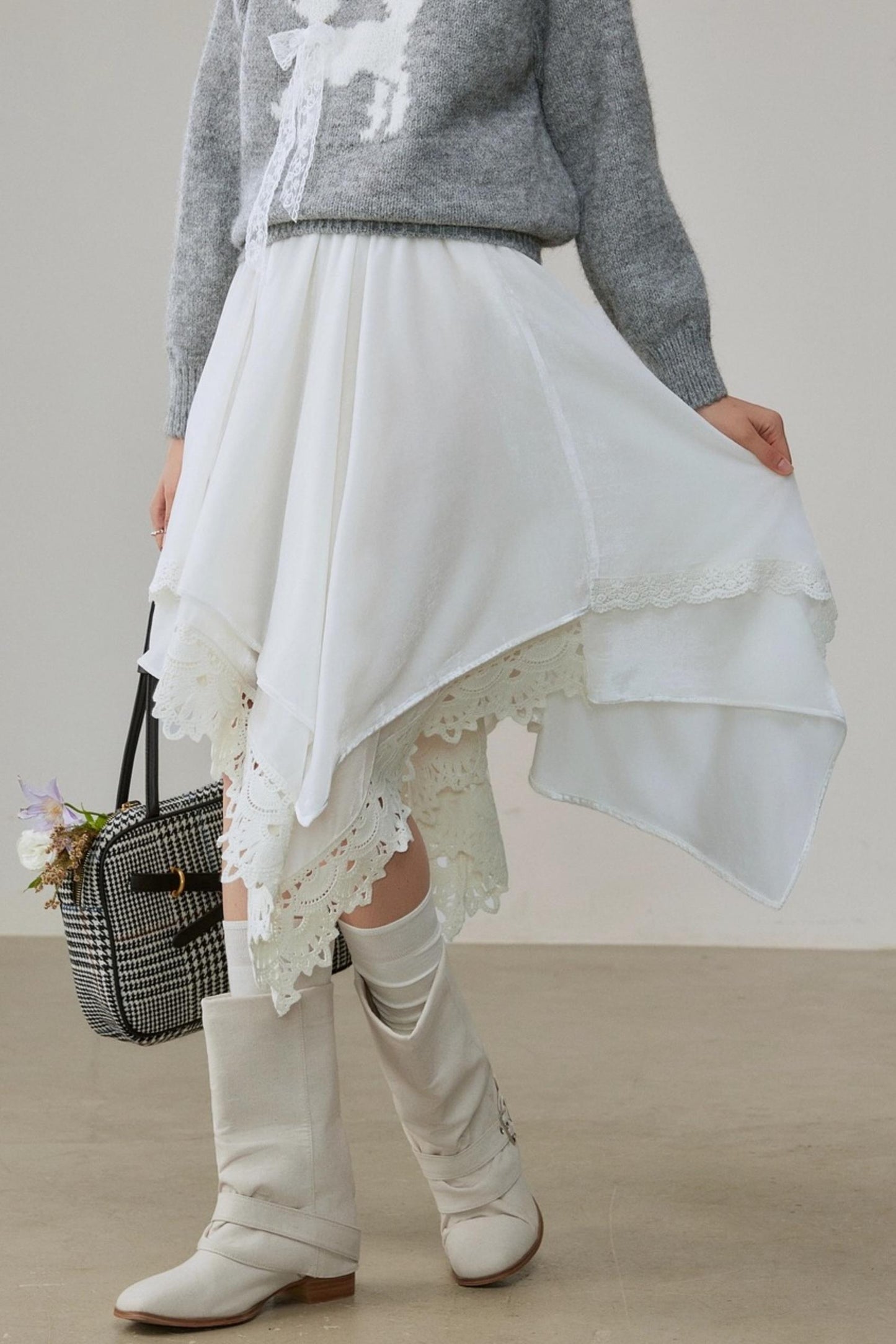 Winter White A-Line Skirt