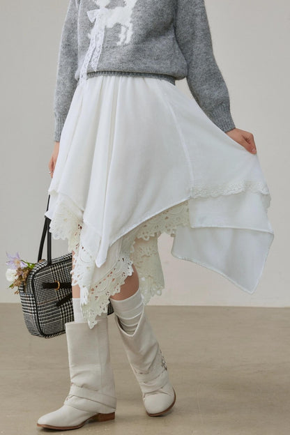 Winter White A-Line Skirt