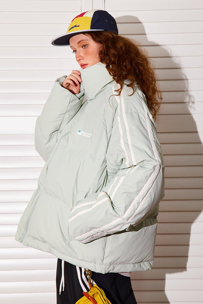 Vintage Stand-Up Collar Down Jacket