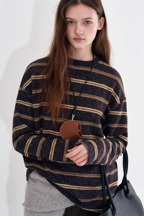 Retro Velvet-Feel Winter Sweater