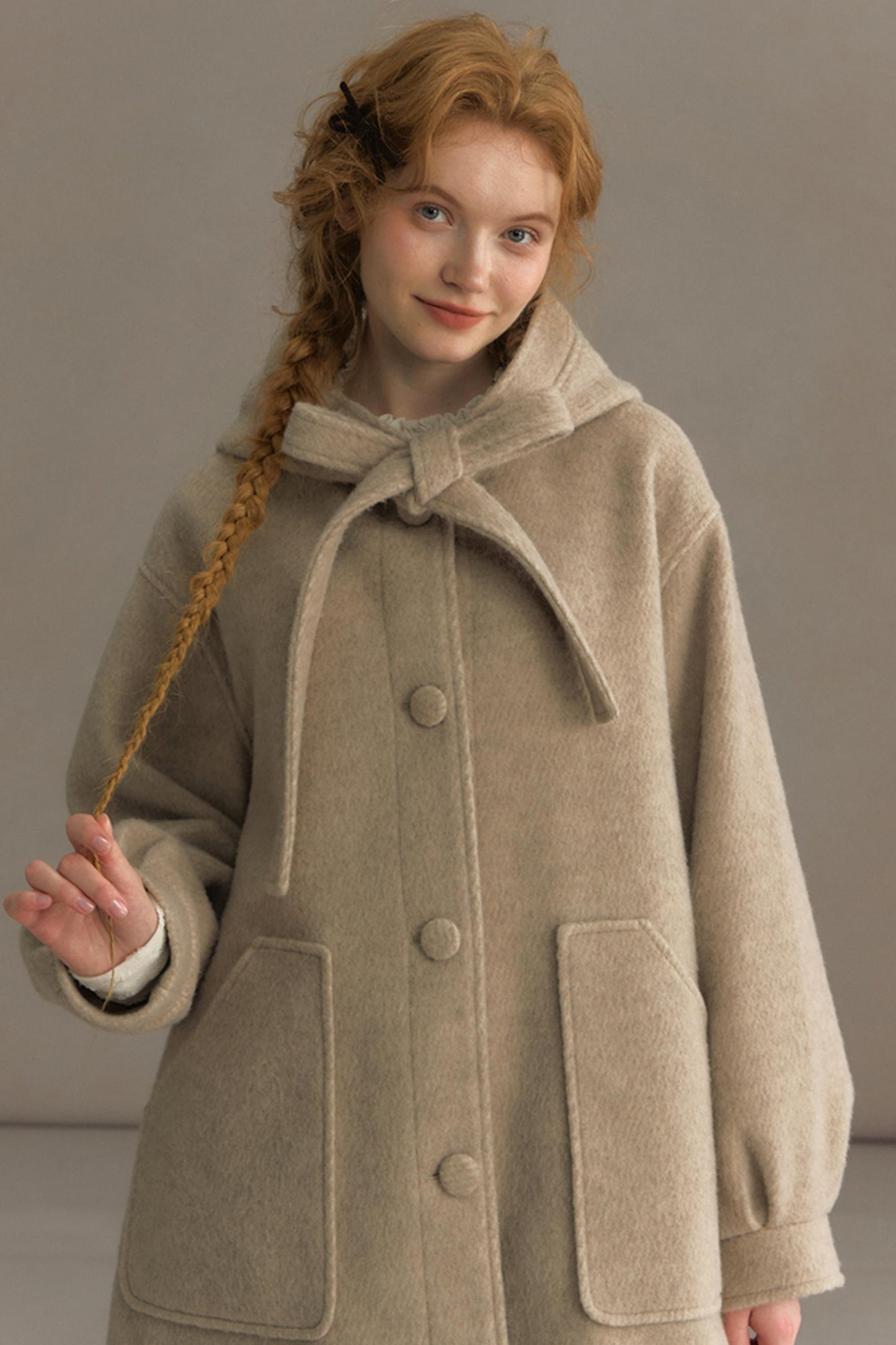 Snow Night Hooded Woolen Jacket