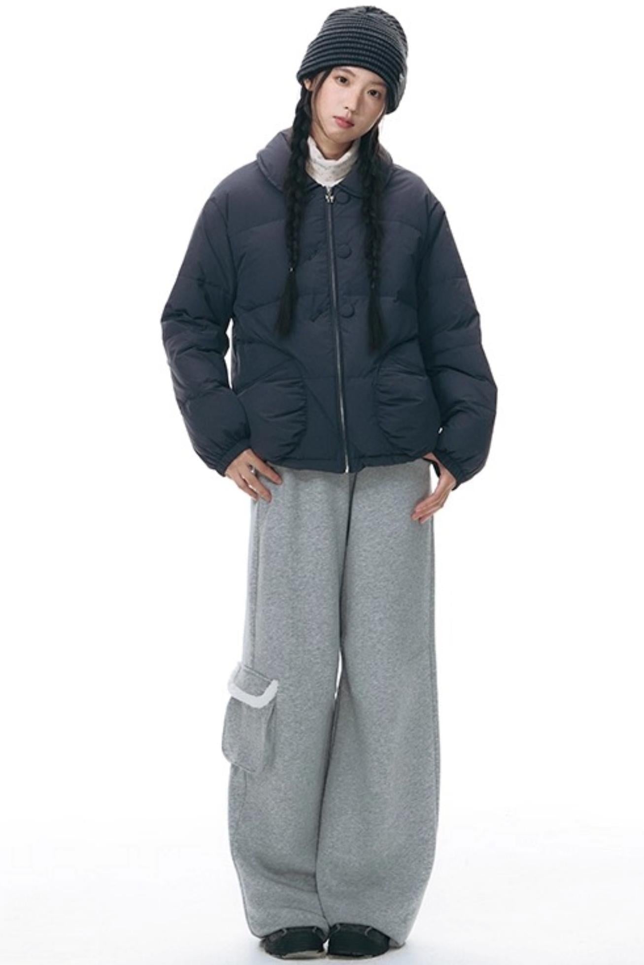 Plush Waistband Wide-Leg Pants