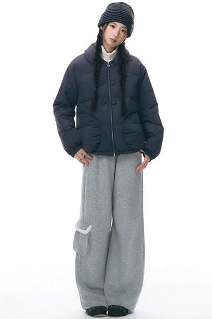 Plush Waistband Wide-Leg Pants