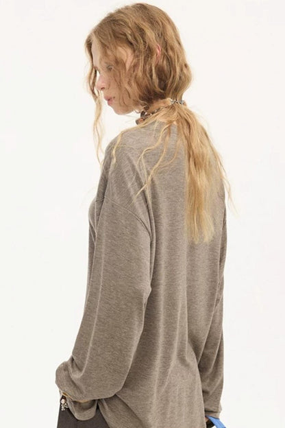 Galloping Horse Print Long Sleeve Tee