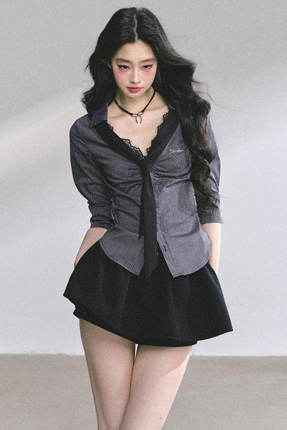 Autumn Slimming Polo Neck Shirt