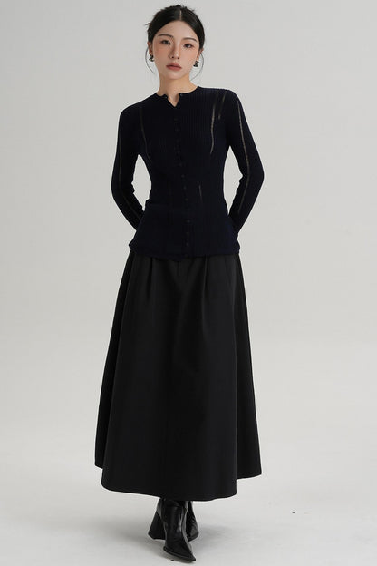 Slimming Long Sleeve Knit Top