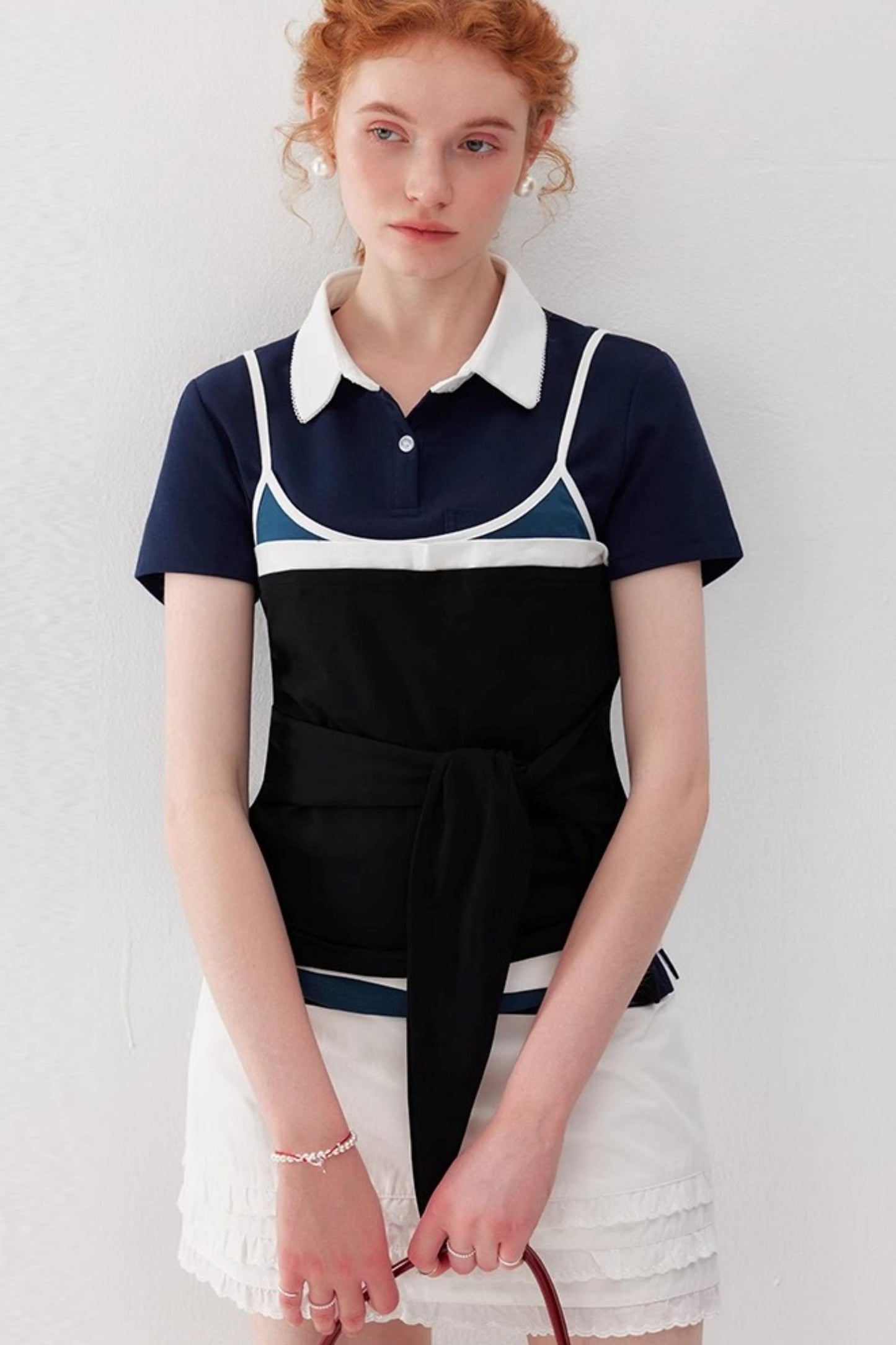 Color-Block Polo & Suspender Set-Up