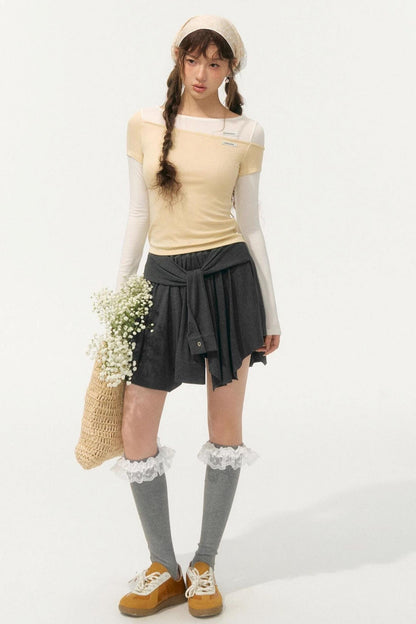 Color-Block Knit Tee