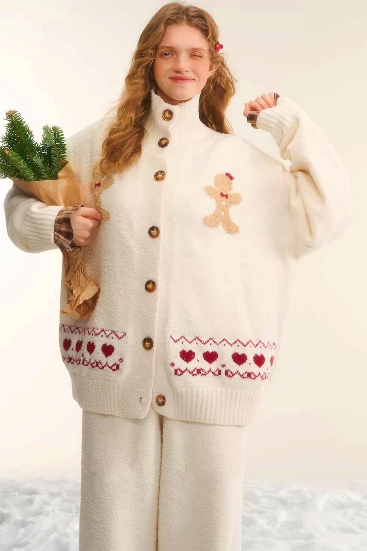 Gingerbread Fair Isle Knit Sweater Set-Up