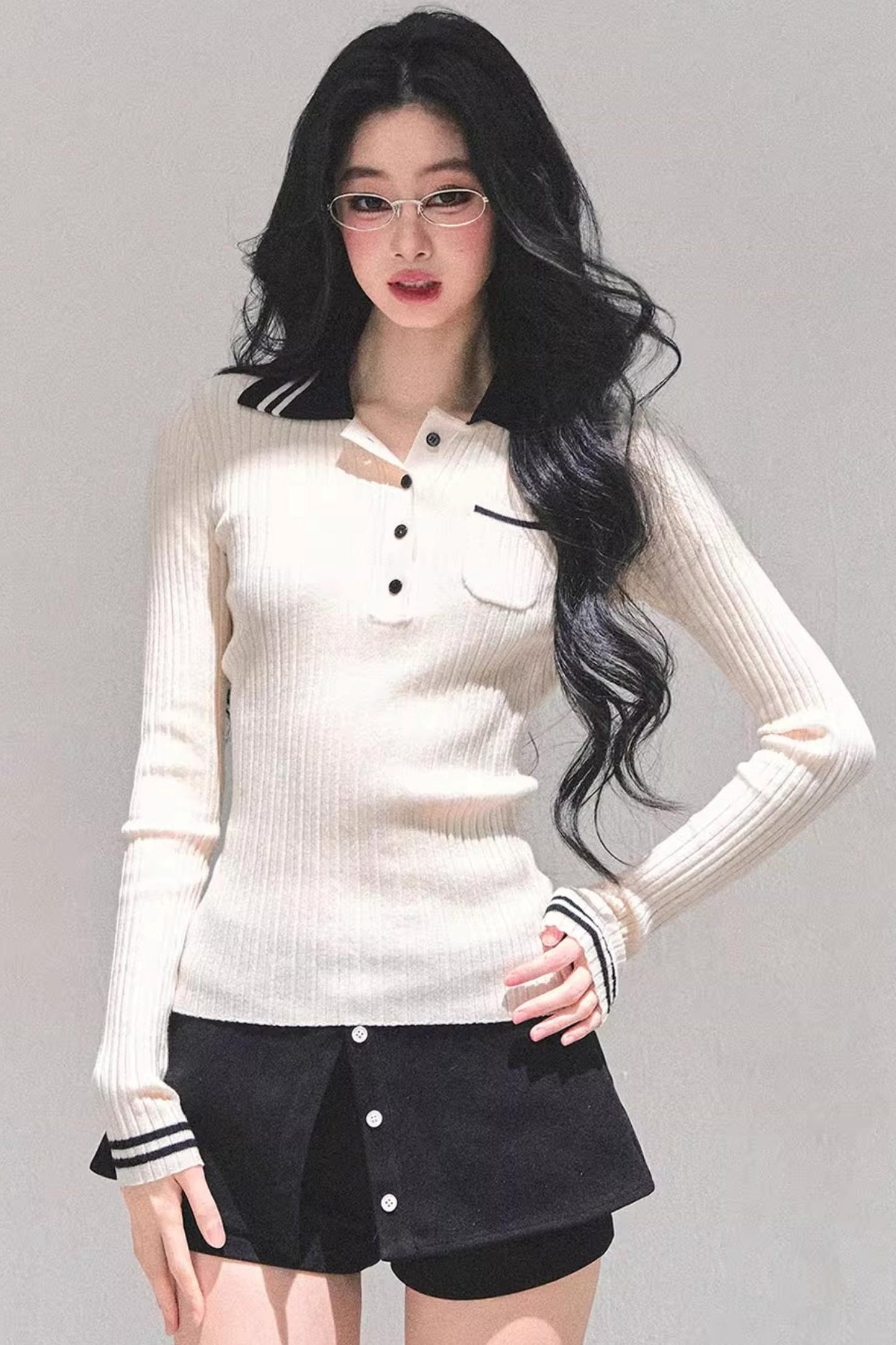 American Knit Polo Sweater