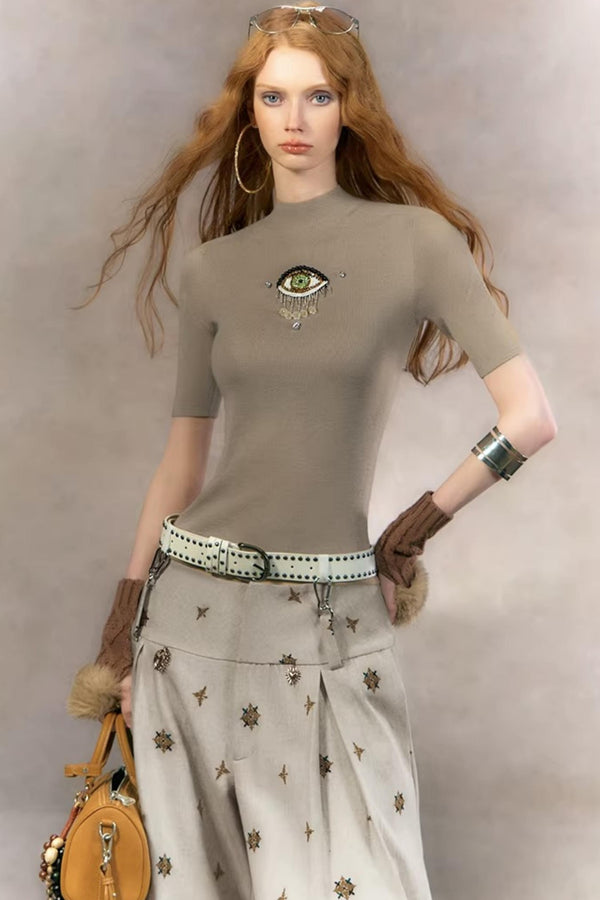 Mysterious Beaded Knit Top