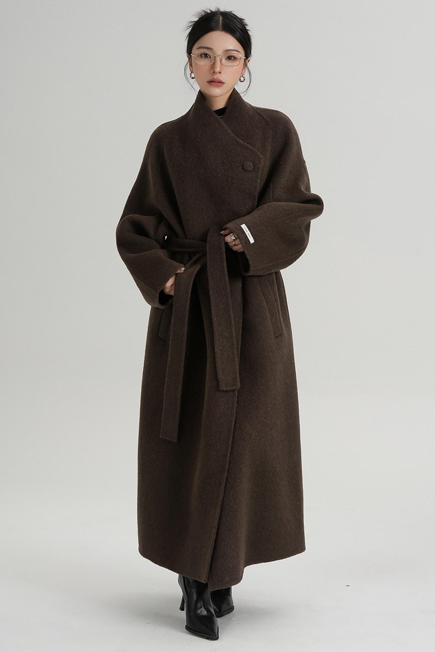 Temperament Coffee Wool Coat