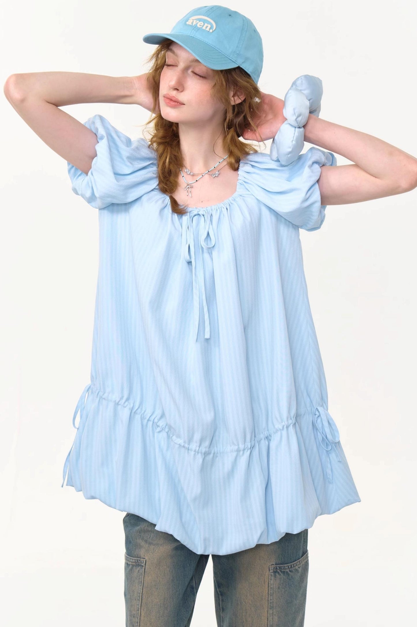 Summer Chic Bubble Sleeve Dress