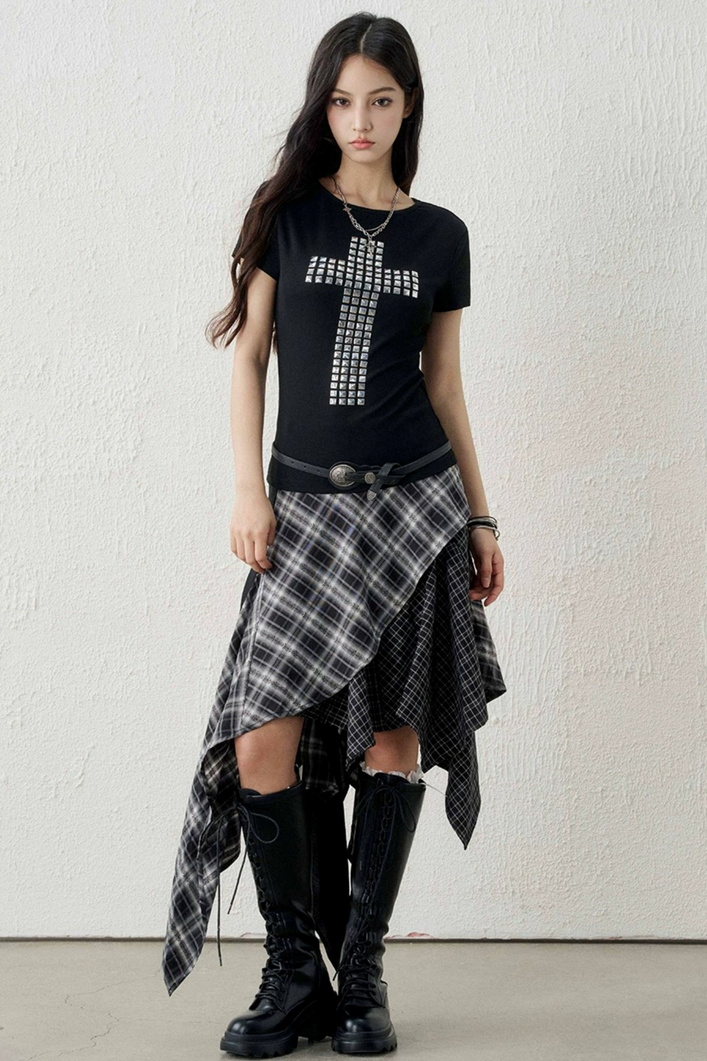 Ghost Girl Cross Pattern Top