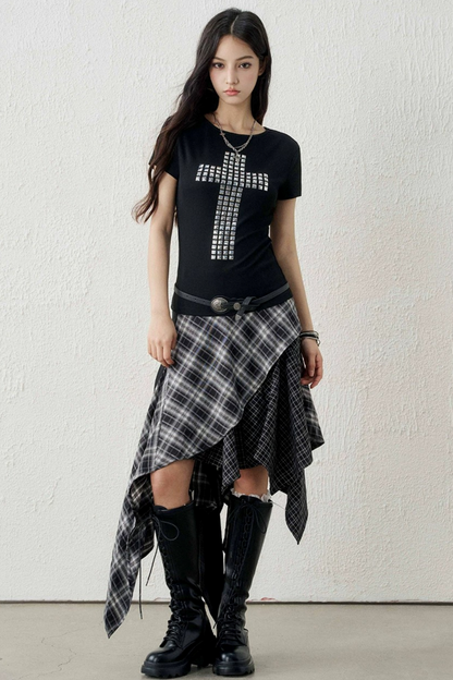 Ghost Girl Cross Pattern Top