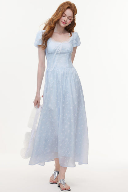 Vintage Floral Square Dress