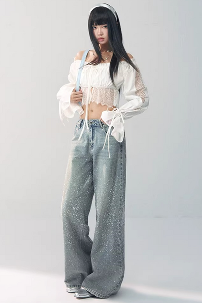 Blusa in Pizzo Off-Shoulder