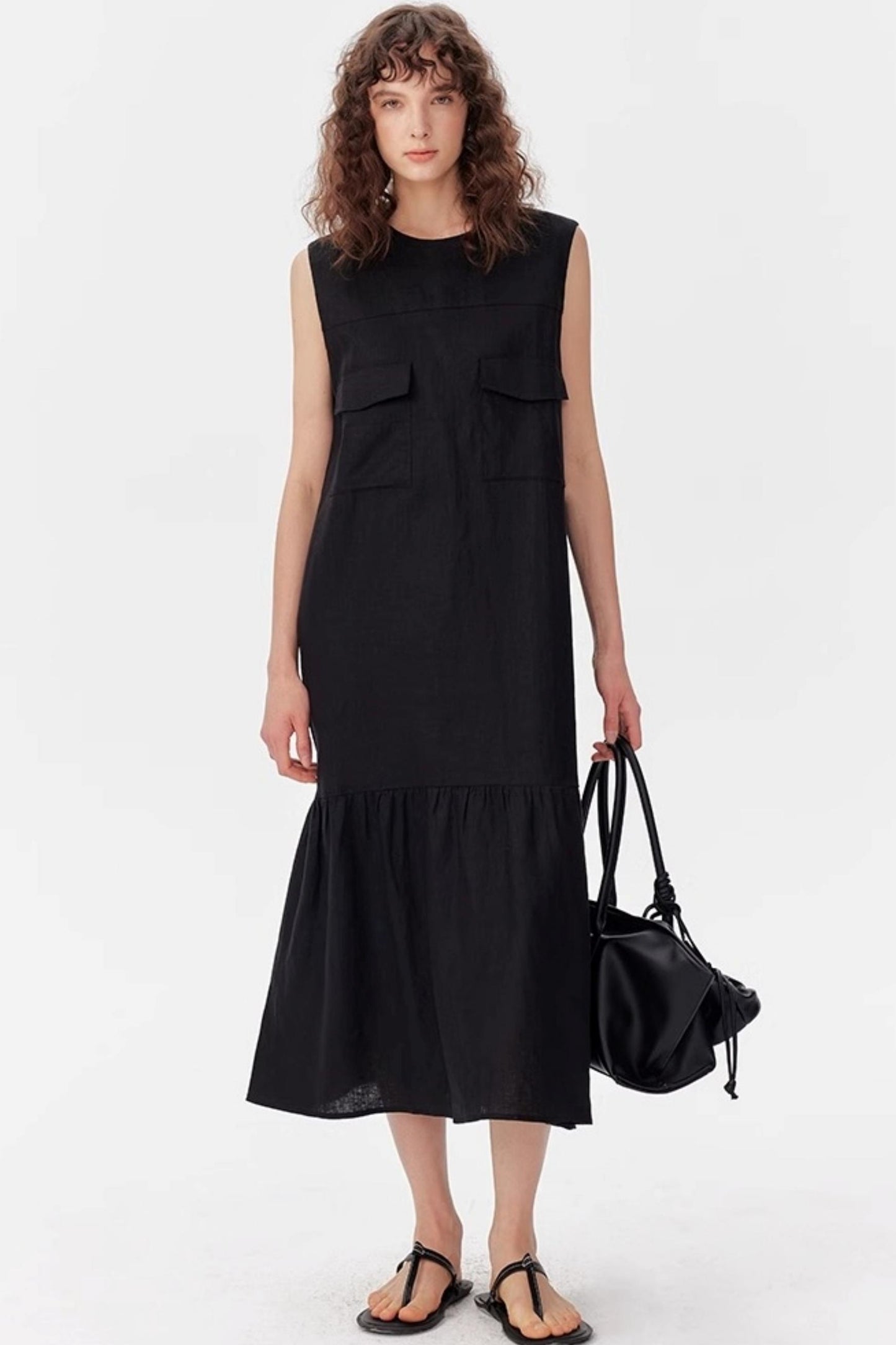 Flare Hem Maxi Dress