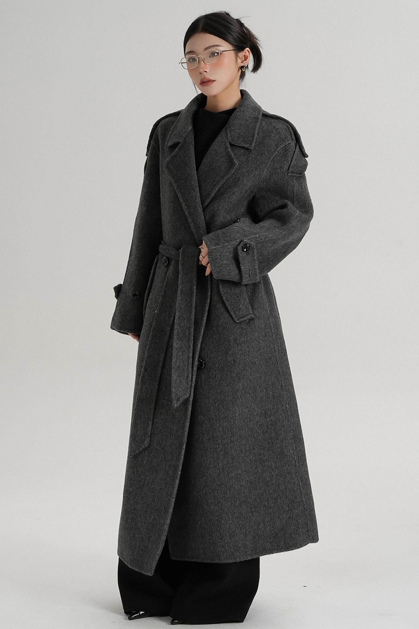 Premium Tailored Wool Blend Coat