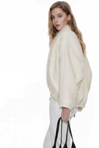 Detachable Fur Wool Coat