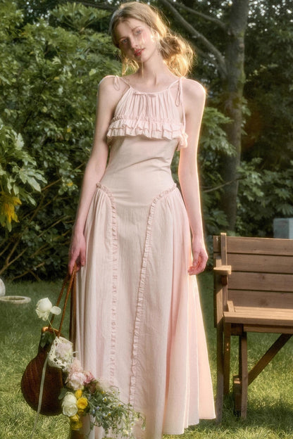 Rose Sea Halterneck Long Skirt