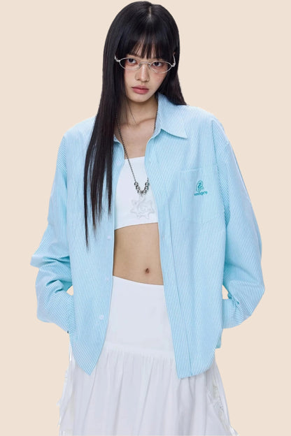 American Summer Stripe Shirt Top