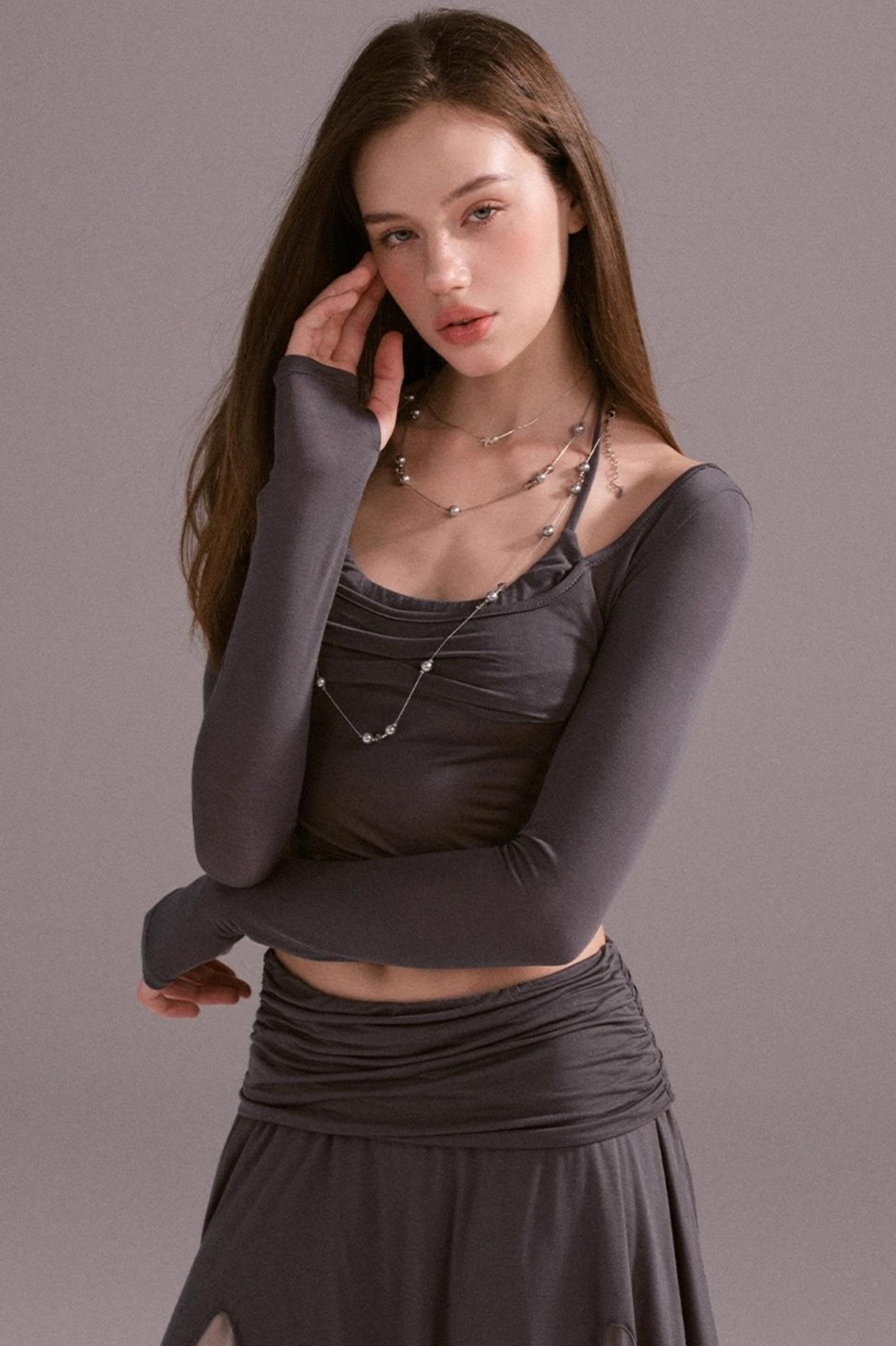 Irreguler Lace Skirt Set-Up