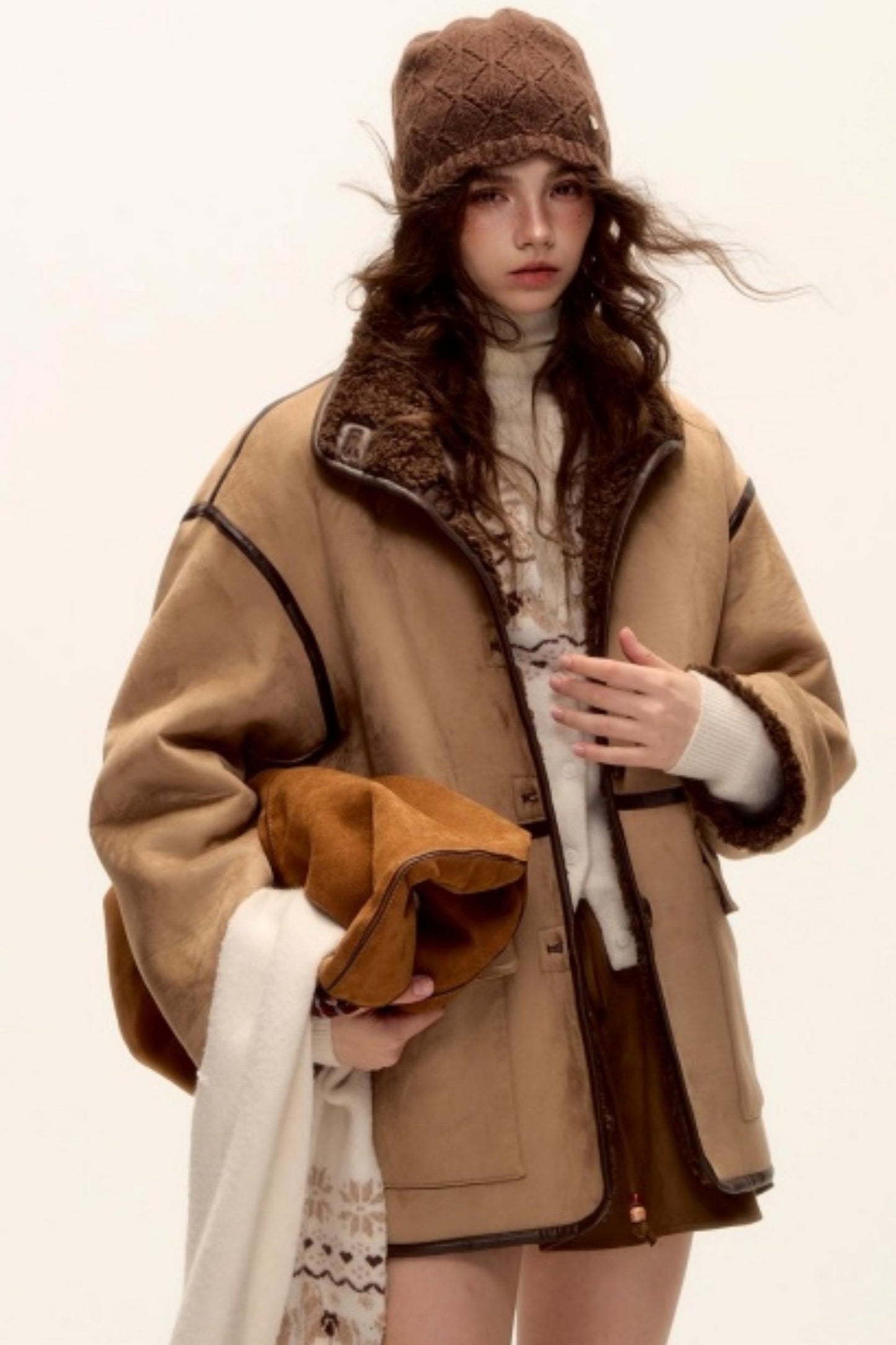 Reversible Suede Lambswool Jacket