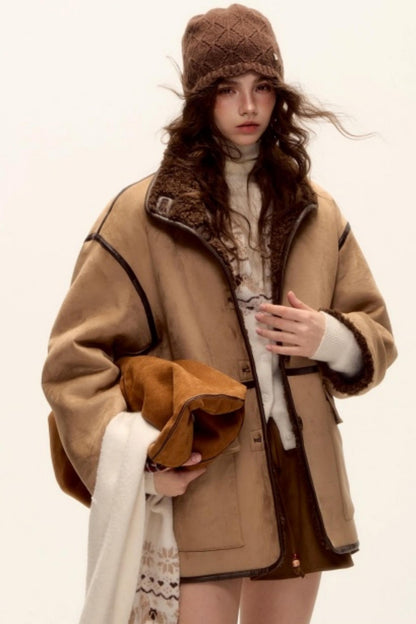 Reversible Suede Lambswool Jacket