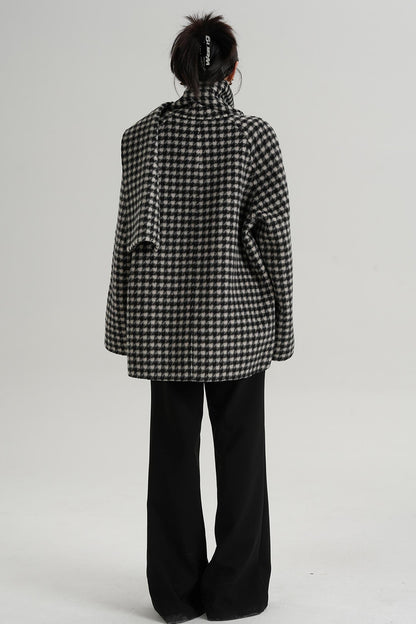 Plaid Wool Coat