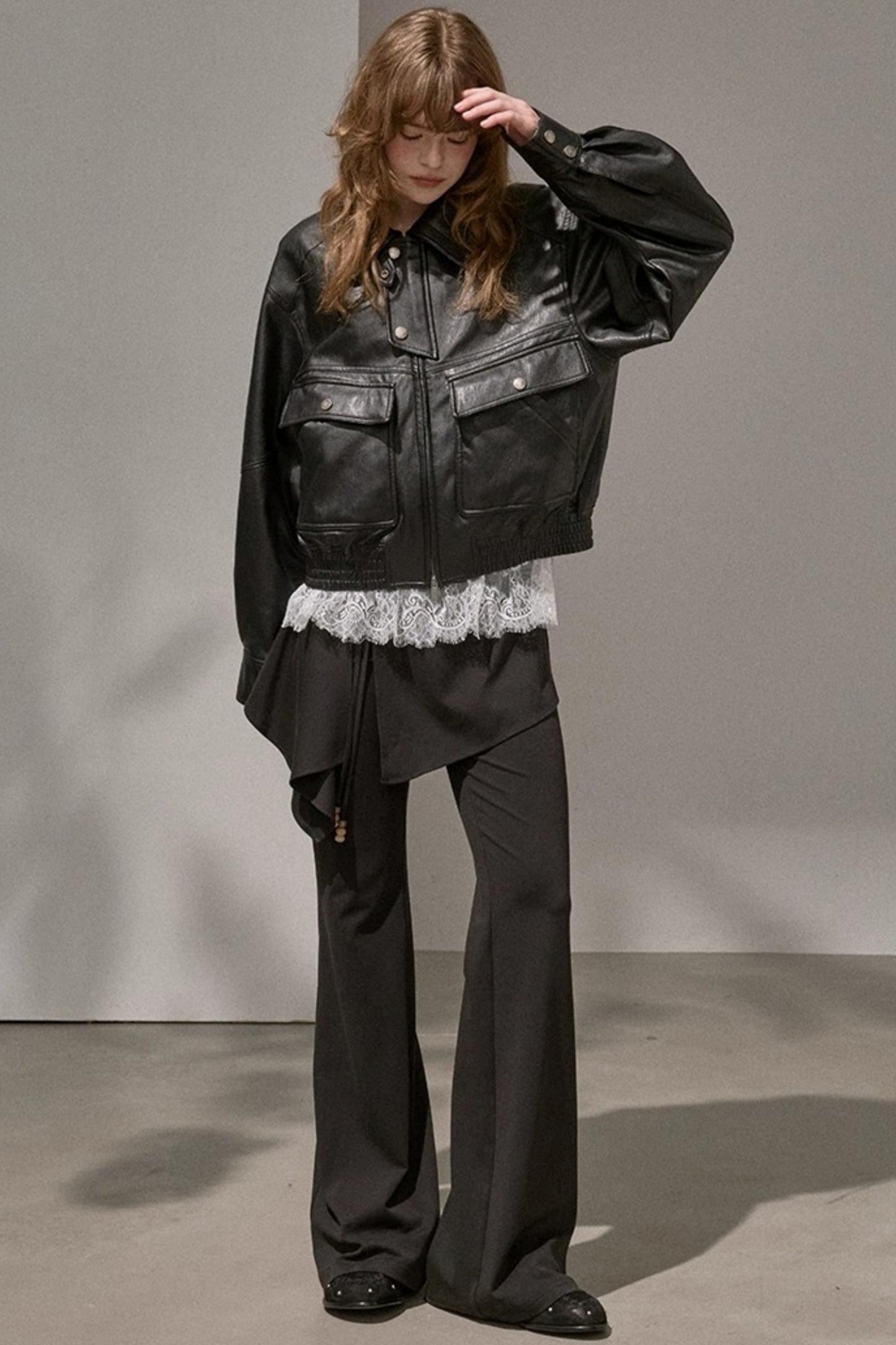 Waist Curtain Micro Flared Pants